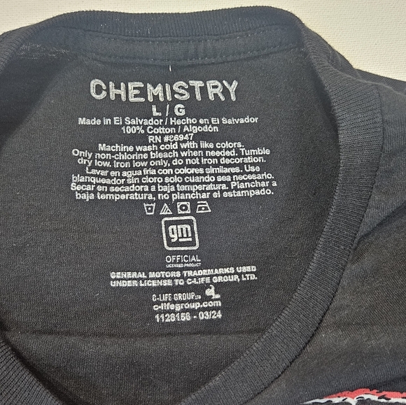 Chevy Corvette T-shirt Mens Large Black Red‎ Graphic 1969 Retro Inspired GM Tee - Picture 5 of 7